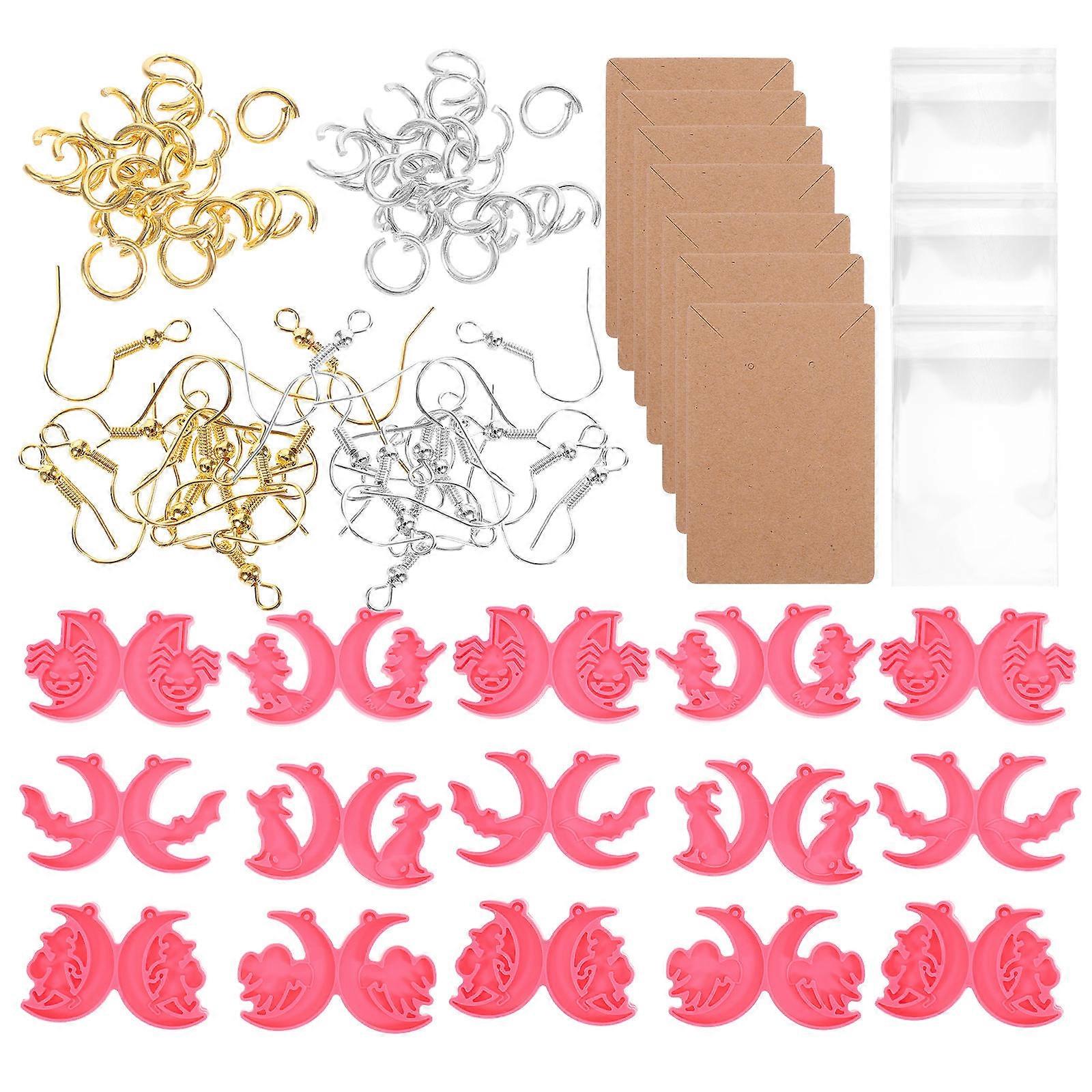 Assorted Color Halloween Earring Molds Resin for DIY Accessory 1Set