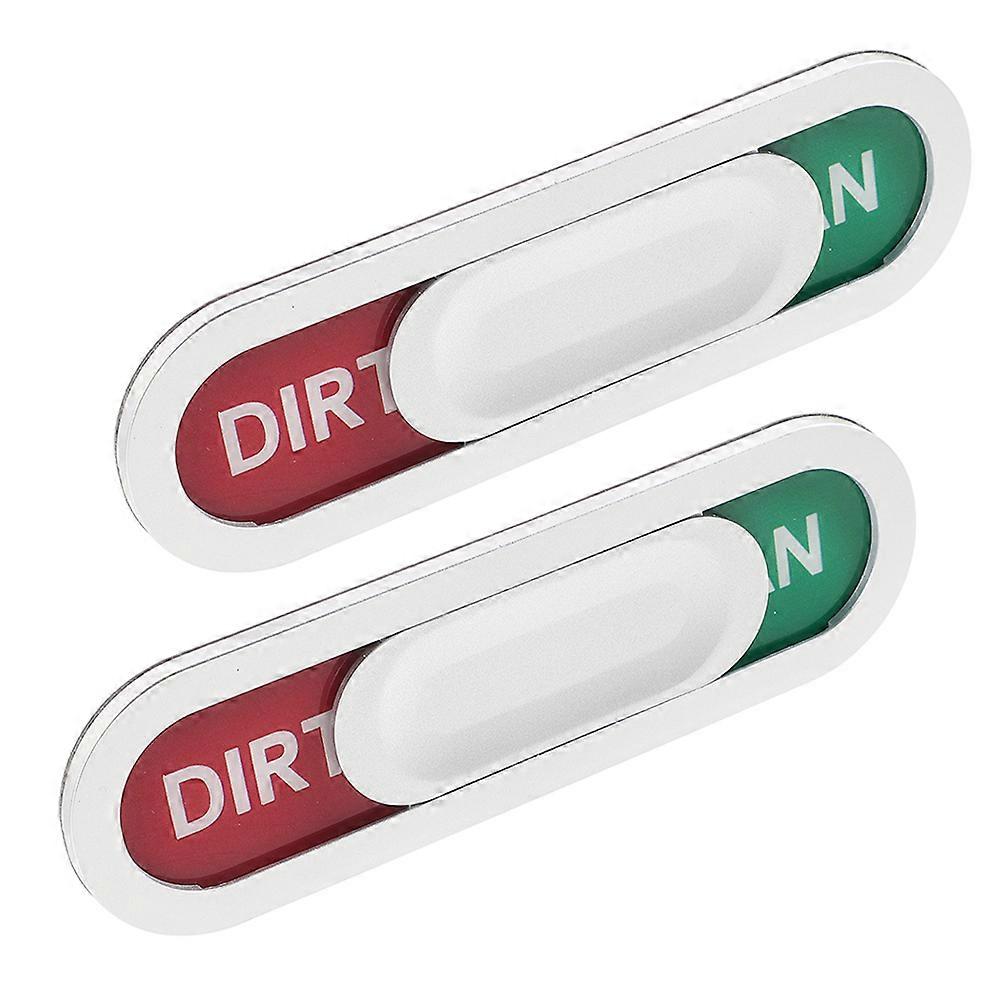 2Pcs Magnetic Dishwasher Clean Dirty Sign for Kitchen Use Double-Sided