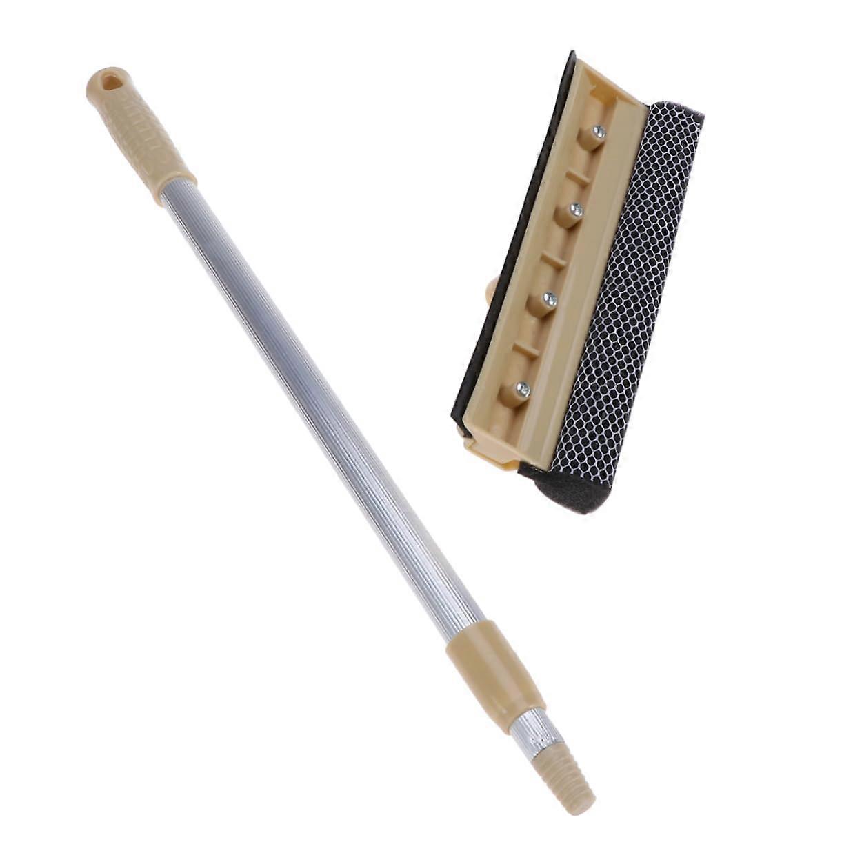 Window Cleaning Tool with Telescopic Squeegee, Extendable Long Handle and Ergonomic Grip for Home