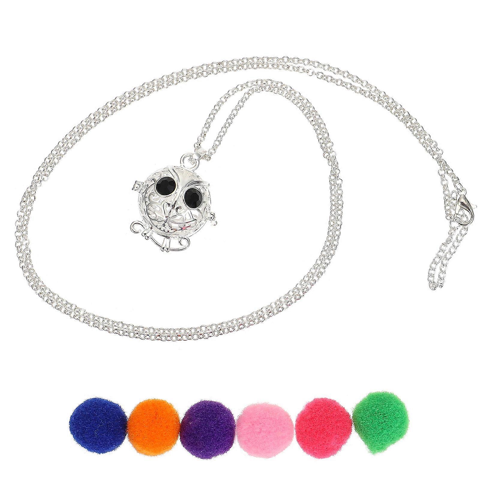 Aromatherapy Diffuser Necklace Owl Figure for Decor 1Set Copper
