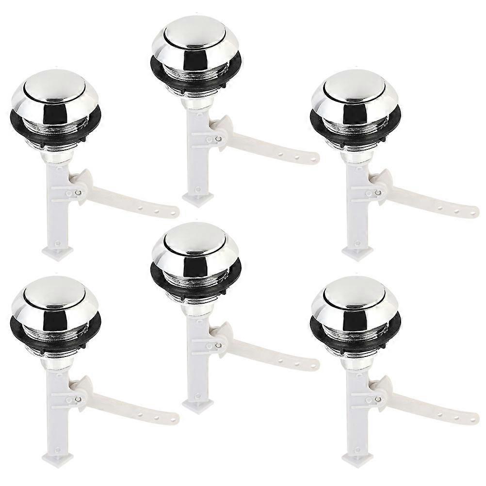 Toilet Single Push Button Flush Office Use ABS Material High Hardness 6Pcs