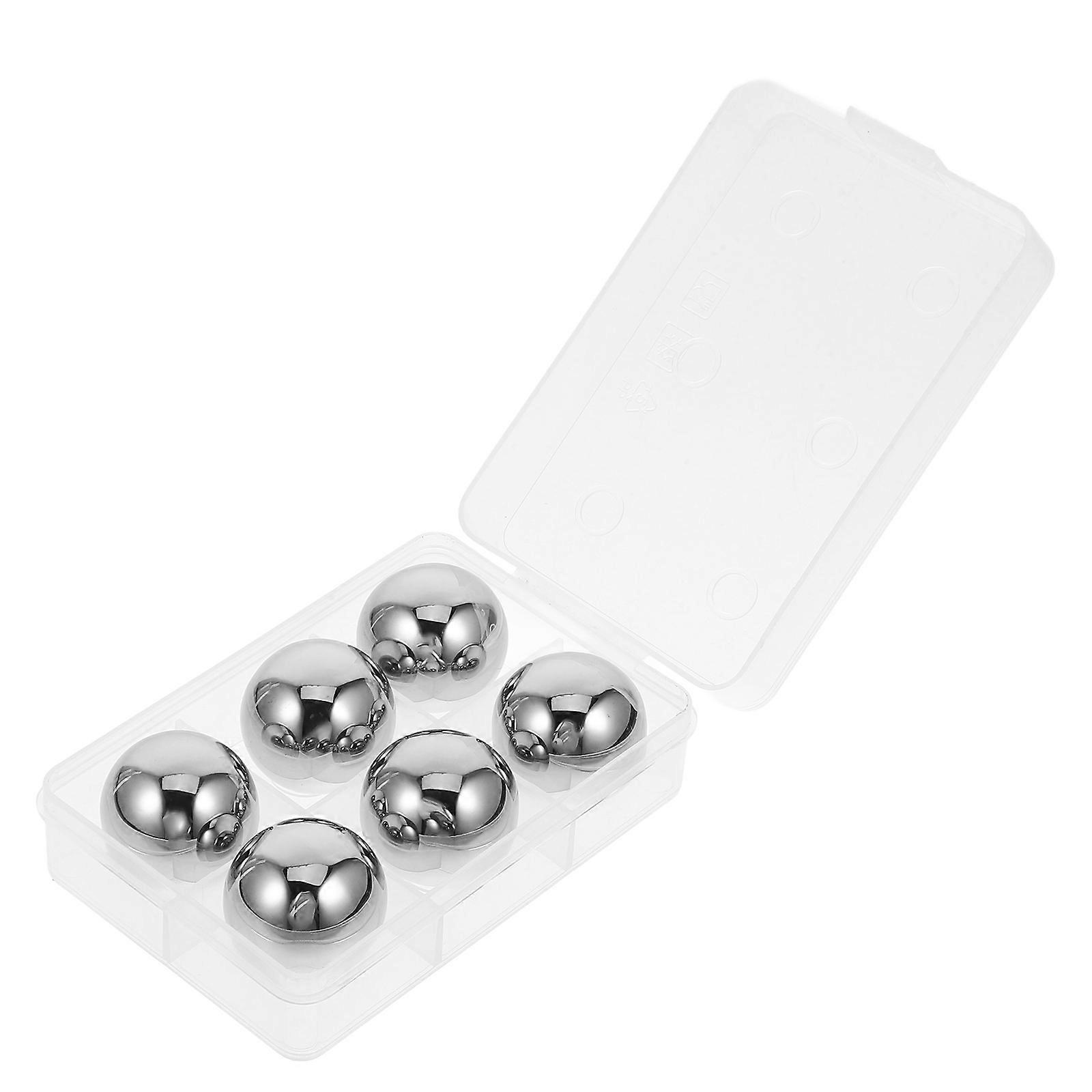 Whiskey Ice Cubes Ice Cubes Reusable Metal for Cooling 1Set Silver