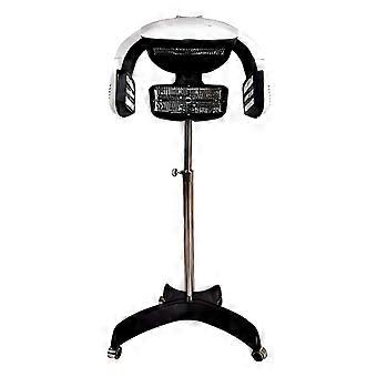 Secador de pelo infrarrojo profesional de pared con pantalla LCD, 5 discos calefactores y rotación de 360°.