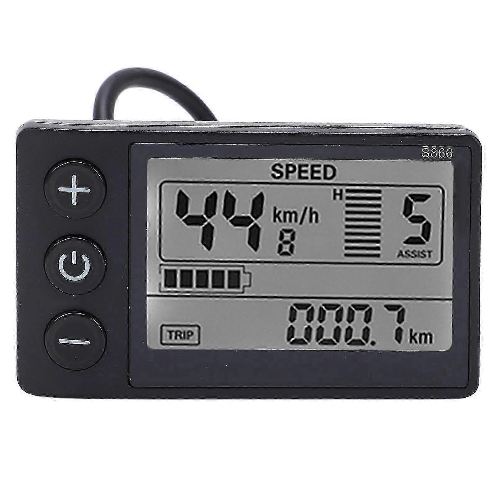 LCD Display Electric Cycle Meter 24V-48V Control Panel with Waterproof Plug