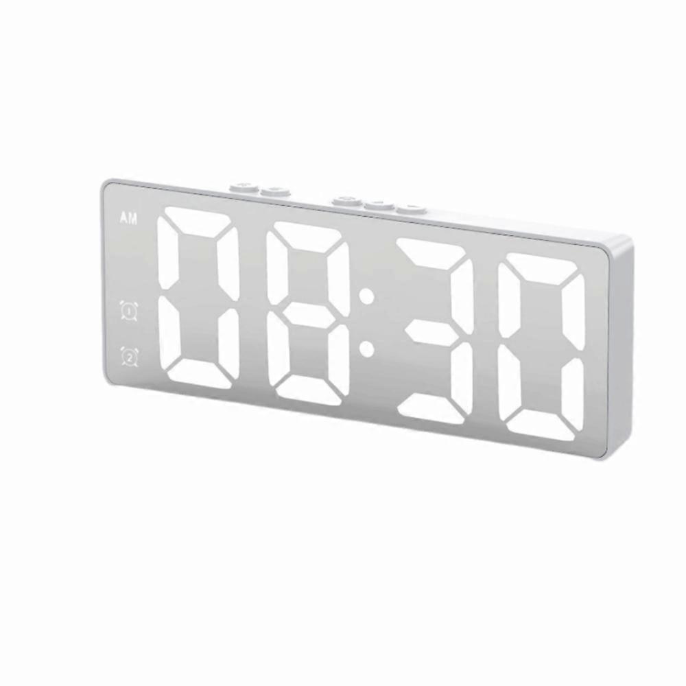 Mirror Display LED Mirror Clock Sound Control Large Number Digital Alarm Clock Mute Function Adjustable Brightness