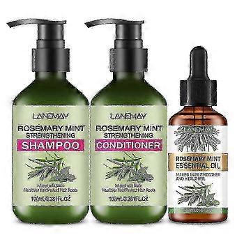 Rosemary Mint Hair Growth Set - Strengthening Serum for Damaged Hair, Scalp Care