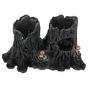 Gecko Tank Nasconde Rettili Grotta Arrampicata per Terrario Decorazione Colore Nero 20X11X11CM Nascondiglio 1Set