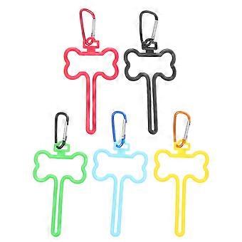 Pet Waste Bag Holders Dog Leash Clip for Easy Hands-Free Walking 5Pcs Assorted Colors