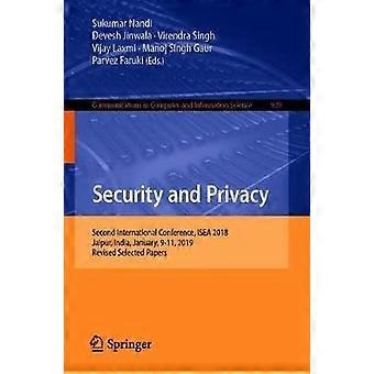Security And Privacy Second Isea International Conference Isea-isap 2018 J - Springer Nature B.V - Paperback - en Book