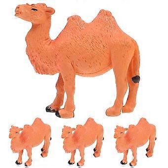 4pcs Miniature Camel Models Pvc Camel Figurine Animal Model Desktop Ornaments Kids Toy