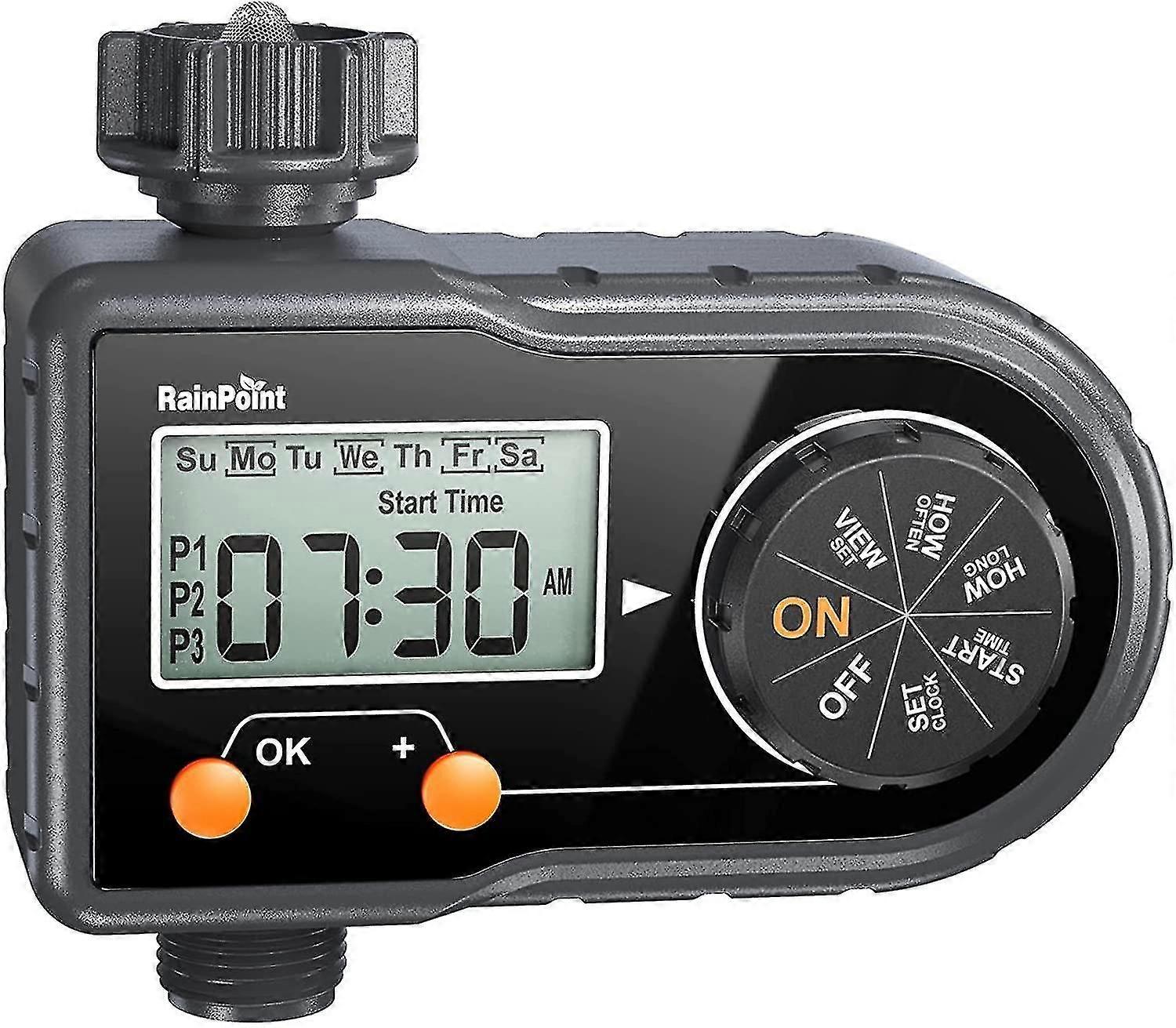 Sprinkler Timer, Wasser-Timer für Gartenschlauch Programmierbare Bewässerungs-Timer mit 3 Bewässerungsprogrammen