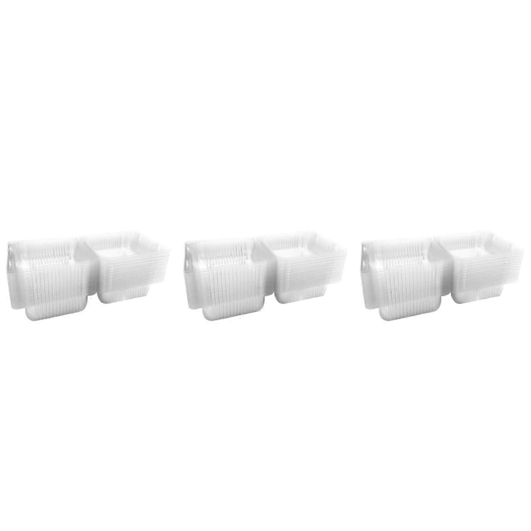 300Pcs Single Individual Cake Slice Boxes Dessert Containers Cheesecake Boxes Stackable Square Boxes Clear Food Boxes