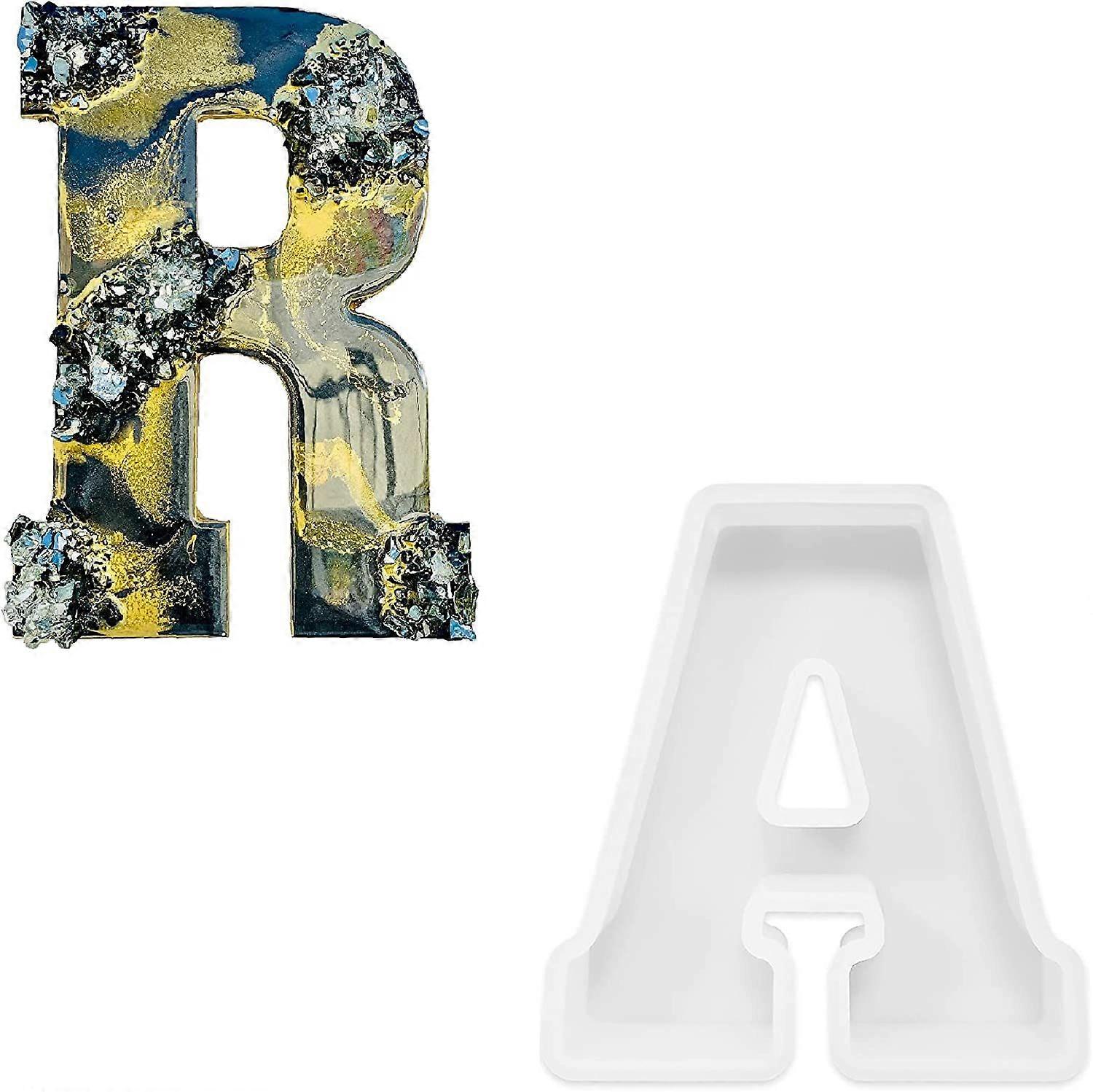 Molde do alfabeto 3D para resina, uma letra de 4 polegadas
