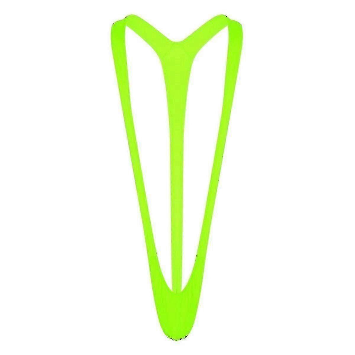 Fluorescerende, elastische mankini voor heren
