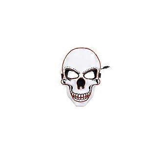 Halloween Skeleton Led Glow Masker Met 3 Flash Modes Party Costumeorange