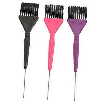 3-teiliges DIY-Haarfärbeset mit Haarfärbepinsel und weichen Borsten für gleichmäßiges Auftragen (Farbe zufällig)