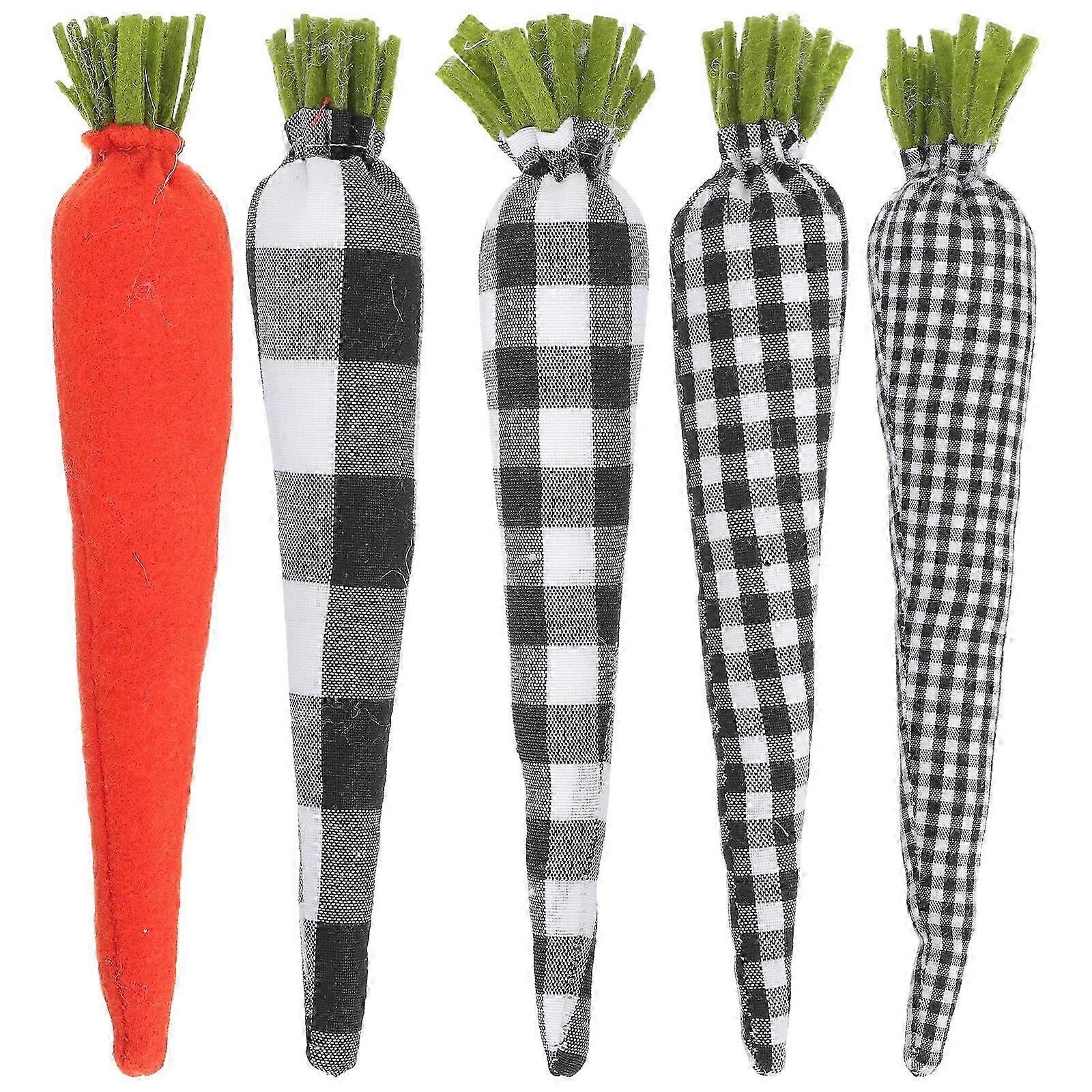5pcs Exquisite Easter Carrot Decors Easter Decors Easter Scene Carrot Decors-Yvan