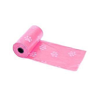 Poop Bags Roll Waste Garbage Dispenser Plastic Waterproof Leak Proof Easy Cleaningpink-CE