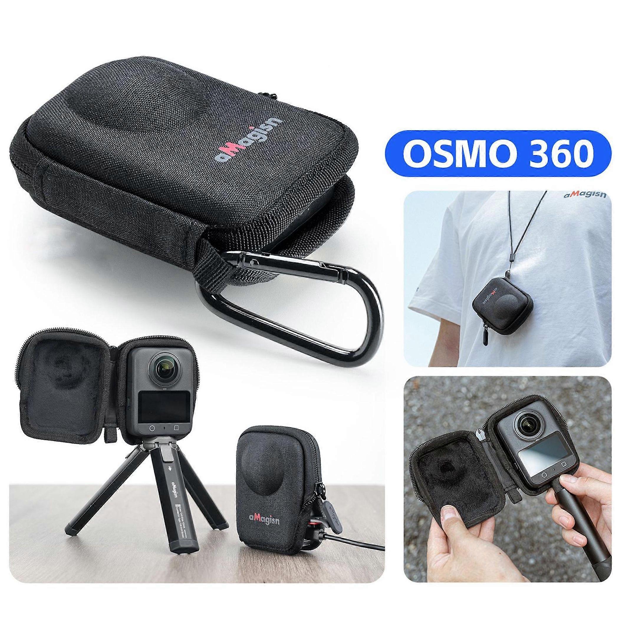 For DJI Osmo 360 Hard Shell Case Open Access Charging Black
