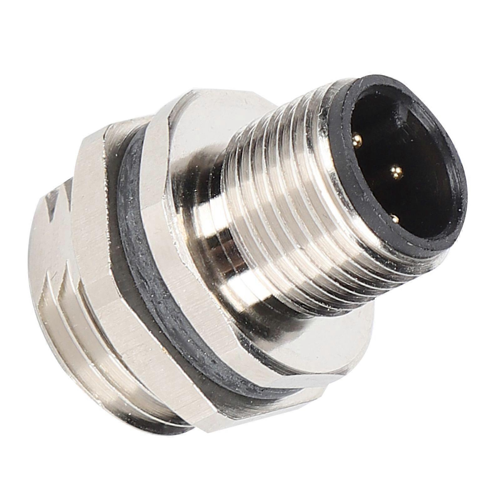 M12BP4 M16 Thread Panel Mounted Socket M12 IP67 Waterproof Connector 4pin Plug Adapter
