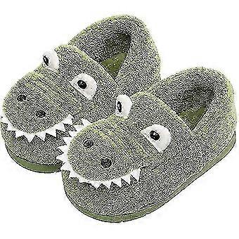 Girls Boys Home Slippers Warm Dinosaur House Slippers 26-27