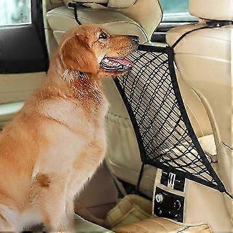 Car Accessories Interior Car Dog Barrier Seat Net Organizer Universal Stretchy Auto Backseat Storage New-Good-acgn