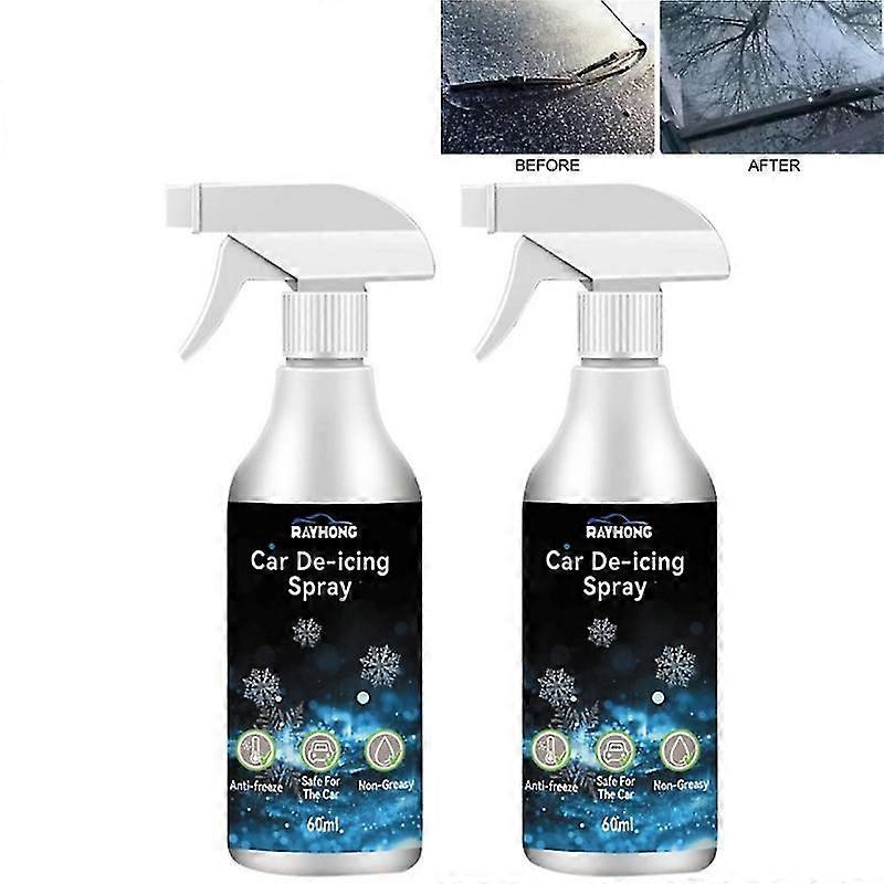 2x Window Deicing Agent, Winter Windshield Deicing Agent