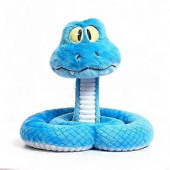 Plush Snake Toy, Blue & White Flexible Huggable Decor, 57 cm & 31 cm