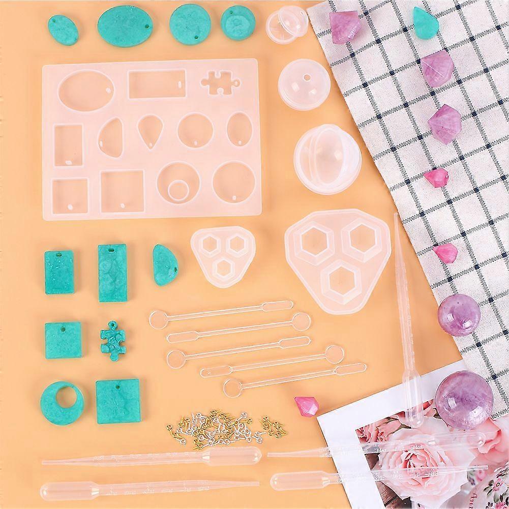 DIY pendant shape drop gum mold set - 66pcs/set