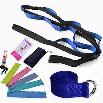 Yoga Tension Belt 9-piece Set Latex Elastic Ring Aerial Yoga Daisy Rope Men/s and Women/s Strength Stretch Belt Children/s Train