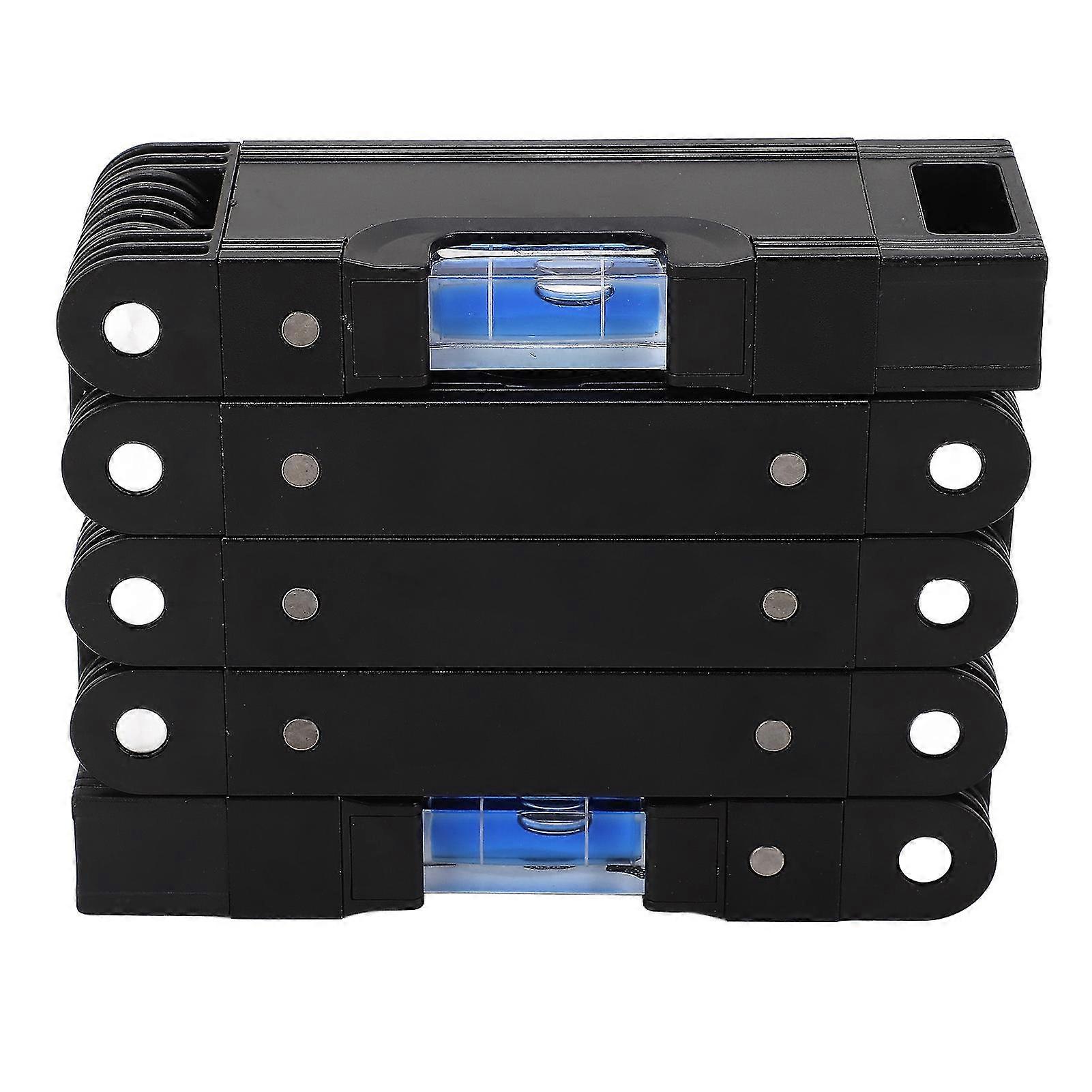 Folding Level Ruler Aluminum Alloy 4 Bubble Multifunction Multi Angle Accurate Foldable Level Measuring Tool
