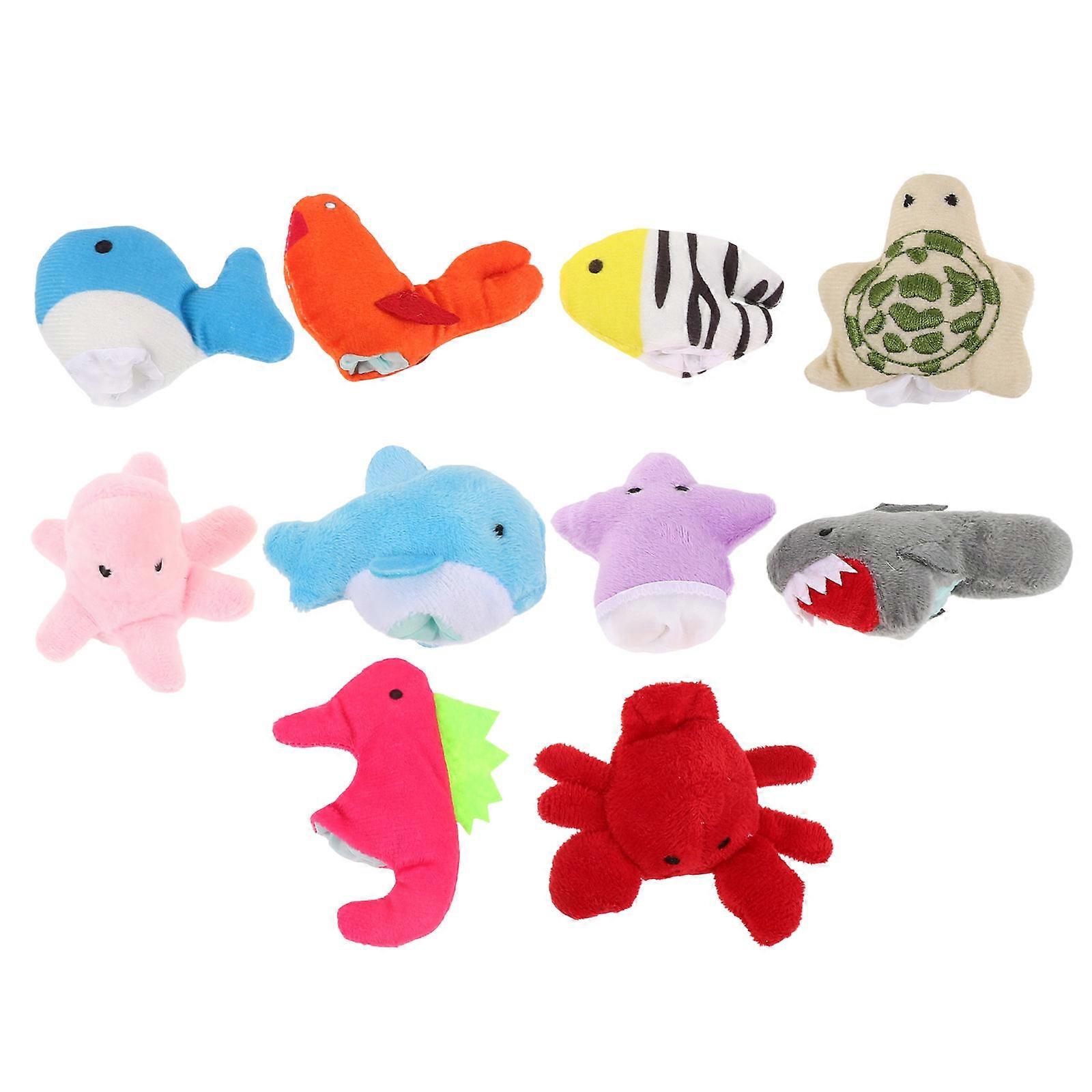 10-pack fingerdockor med havsdjur