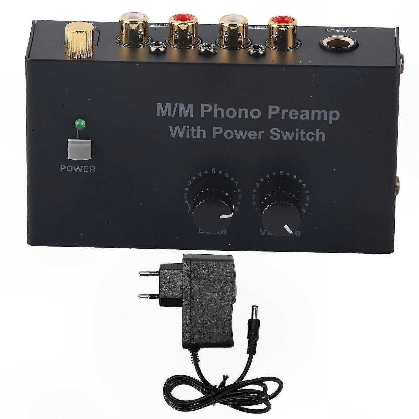 Adjustable Turntable Volume & Level Control | Phono Preamp with RCA L/R Input & Output | PP500