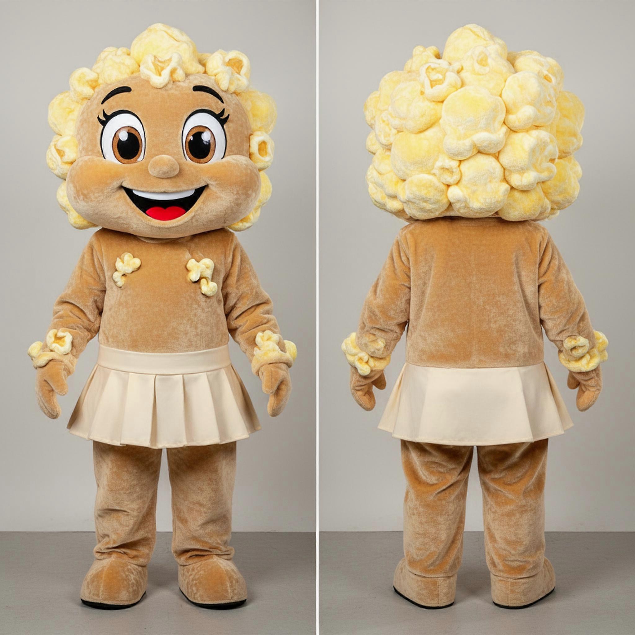 MASTICOT Buttery Yellow Smiling Pop Corn Mascot