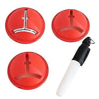 3-Packs Golf Ball Liners with Marker Pen, Impact Golf Ball Drawing Marking Alignment Tool for Precision Putting 26-27