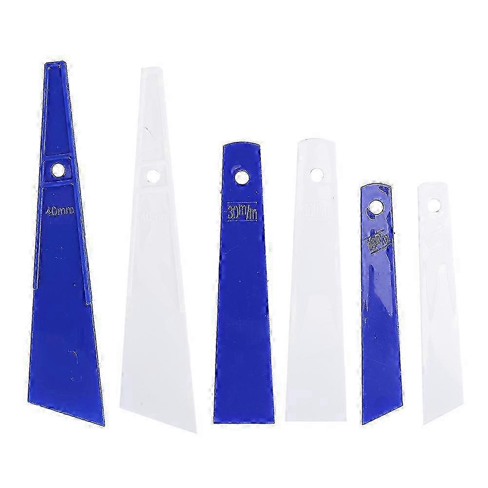 6Pcs Thin Plastic Glue Scrapers