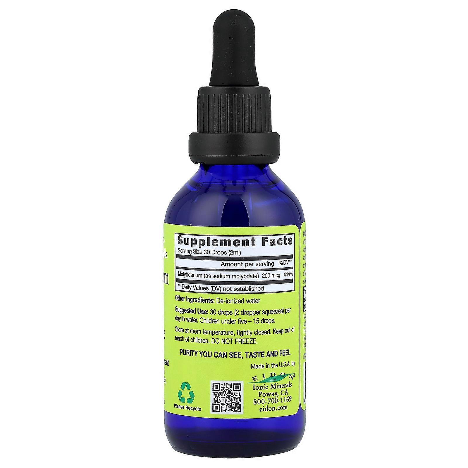 Eidon Ionic Minerals, Molybdenum, Liquid Concentrate, 2 oz (60 ml)
