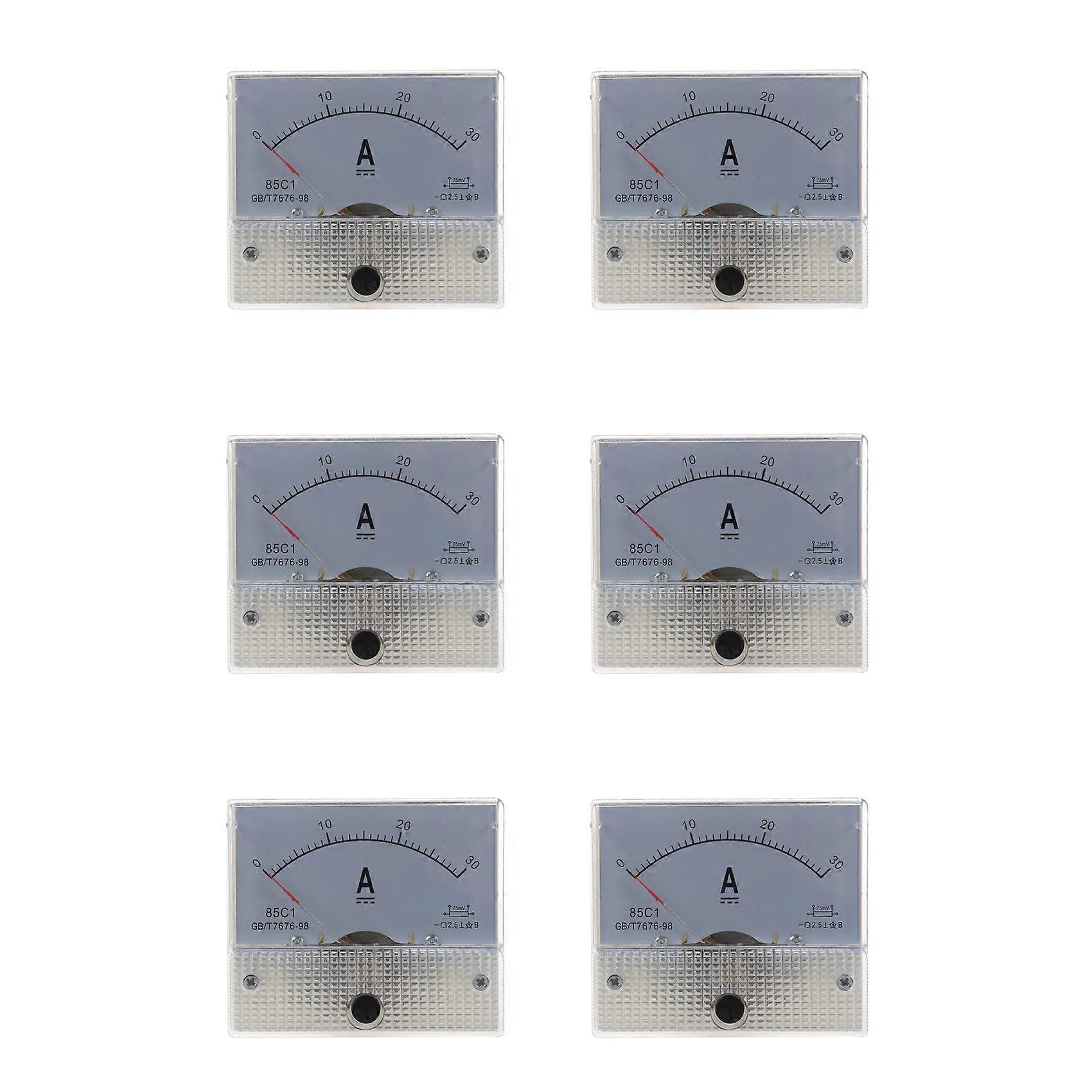 6X 85C1 Analog Current Panel Meter DC 30A AMP Ammeter