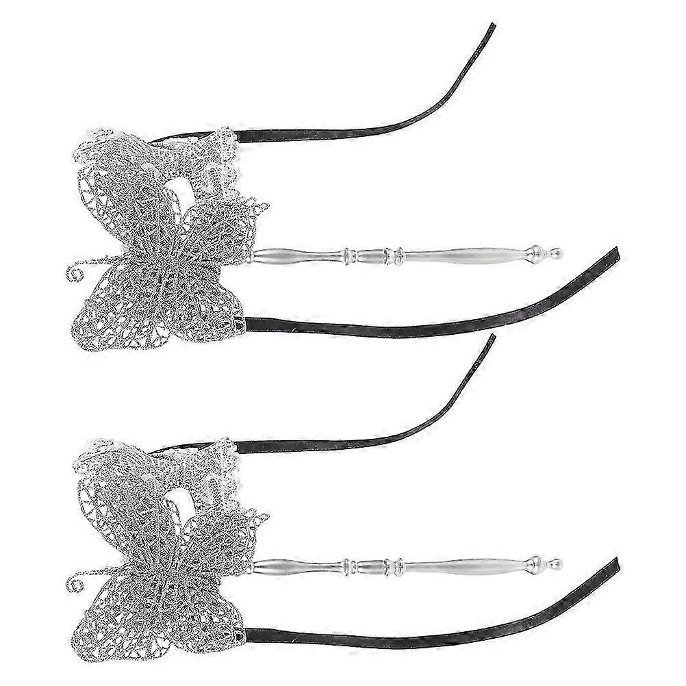 Masquerade Handheld Mask 4Pcs, Dragon Pattern with Stick for Cosplay