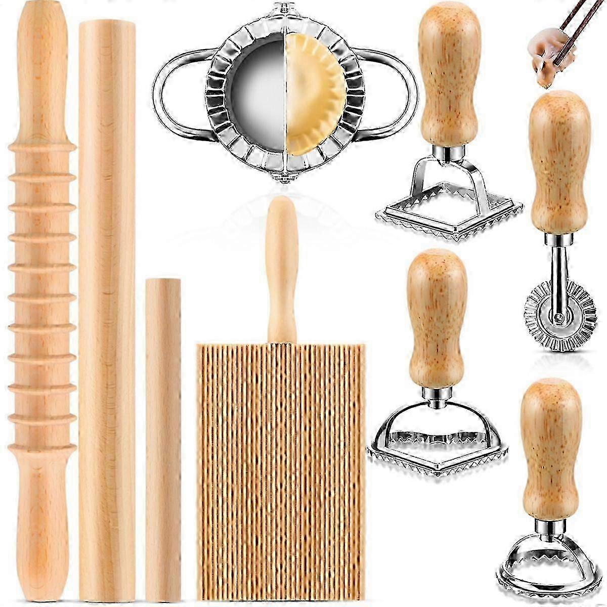 Handcrafted Wooden Pasta Tool Kit