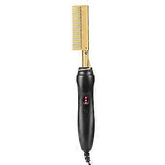 Hair Straightener Comb and Electric Hair Curler, Ceramic Fast Heating, Adjustable Temp for Wet Dry Hair, Travel Friendly