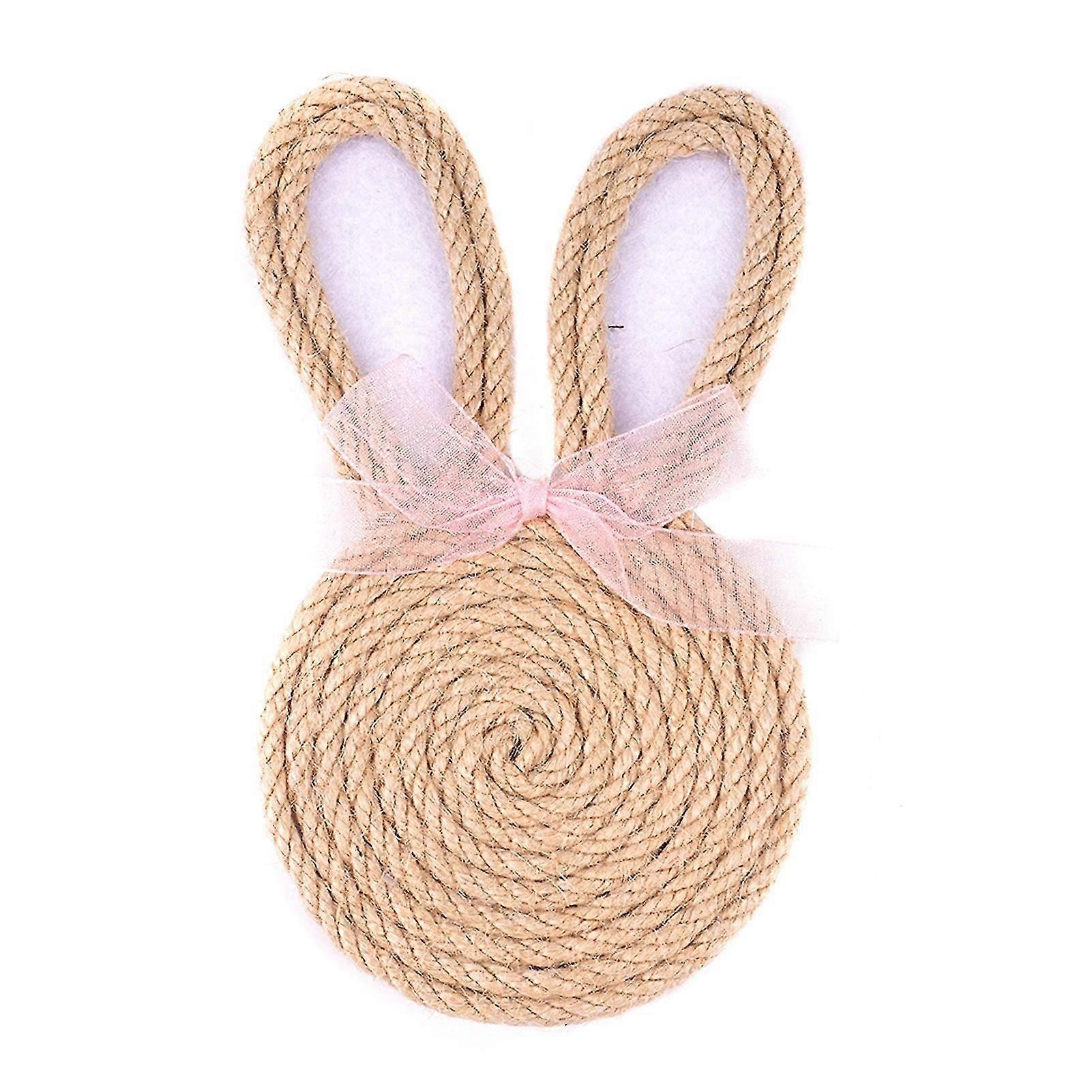Handmade Jute Bunny Coaster Set