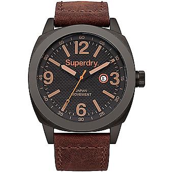 Superdy thor super luxe Japanese Quartz Analog Man Watch with SYG144TB Cowskin Bracelet