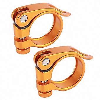 For Mountain and Road Bikes 2Pcs 35mm Saddle Clamp Quick Release Clip