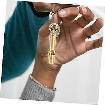 4 Pcs Vintage Brass Loud Whistles, Outdoor Emergency Pendant Whistles for Training & Survival