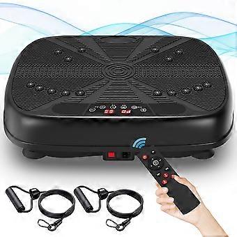 Vibrationsplatte als Trainingsgerät, Fitnessplattform für das Training des ganzen Körpers, Vibrationsplatte mit Widerstandsbändern für Heimgebrauch, inklusive Geschwindigkeitsregler.
