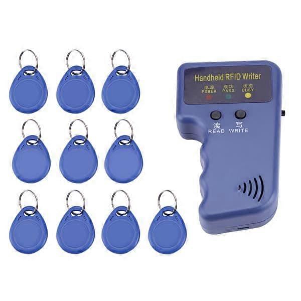 Portable 125 kHz RFID printer/copier/reader/duplicator with 10 ID labels