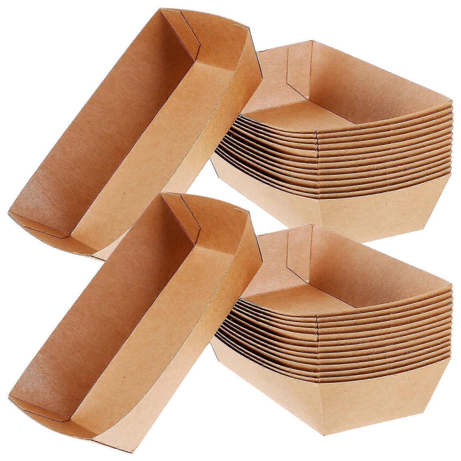 Brown Paper Serving compatible with Storage Use 100Pcs