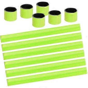 12pcs Reflective Snap Bracelets compatible with Safety, Glow in The Dark Clap Bracelets with Reflective Tape