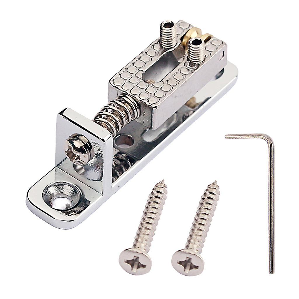 3Pcs Single Guitar Bridge for 3/4/5 String Guitar Cigar Box Banjo Parts chrome